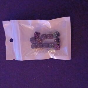 ☆12 Small Acrylic Dice - Multicolored ☆ 2 Of Each 6 Colors☆